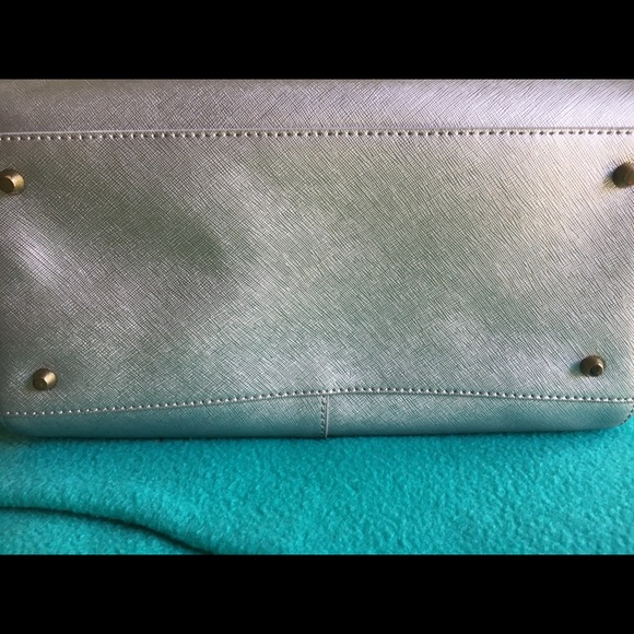 DKNY Woman's Gray Saffiano Leather Satchel Bag - Picture 3 of 5